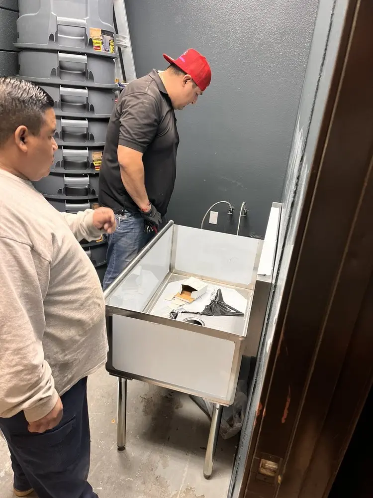 Commercial plumbing and sink installation in Vacaville