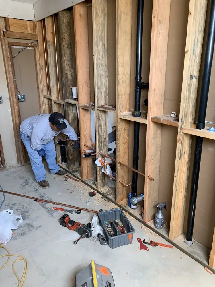 Commercial rough-in plumbing for Water Heater Replacement in Vacaville